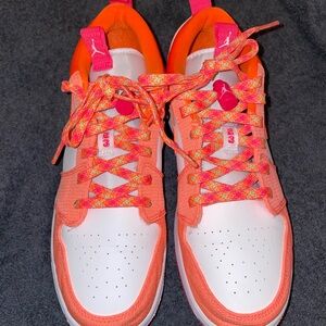 Air Jordan Orange and White Sneakers